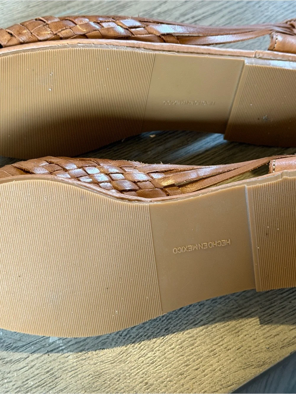 Indios Woven Leather Slip-On Flats - Tan